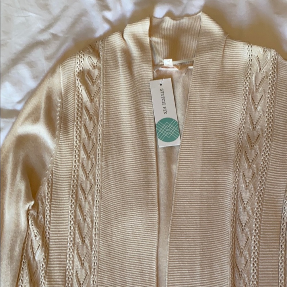 Skies are Blue Grettel Pointelle Cardigan: NWT